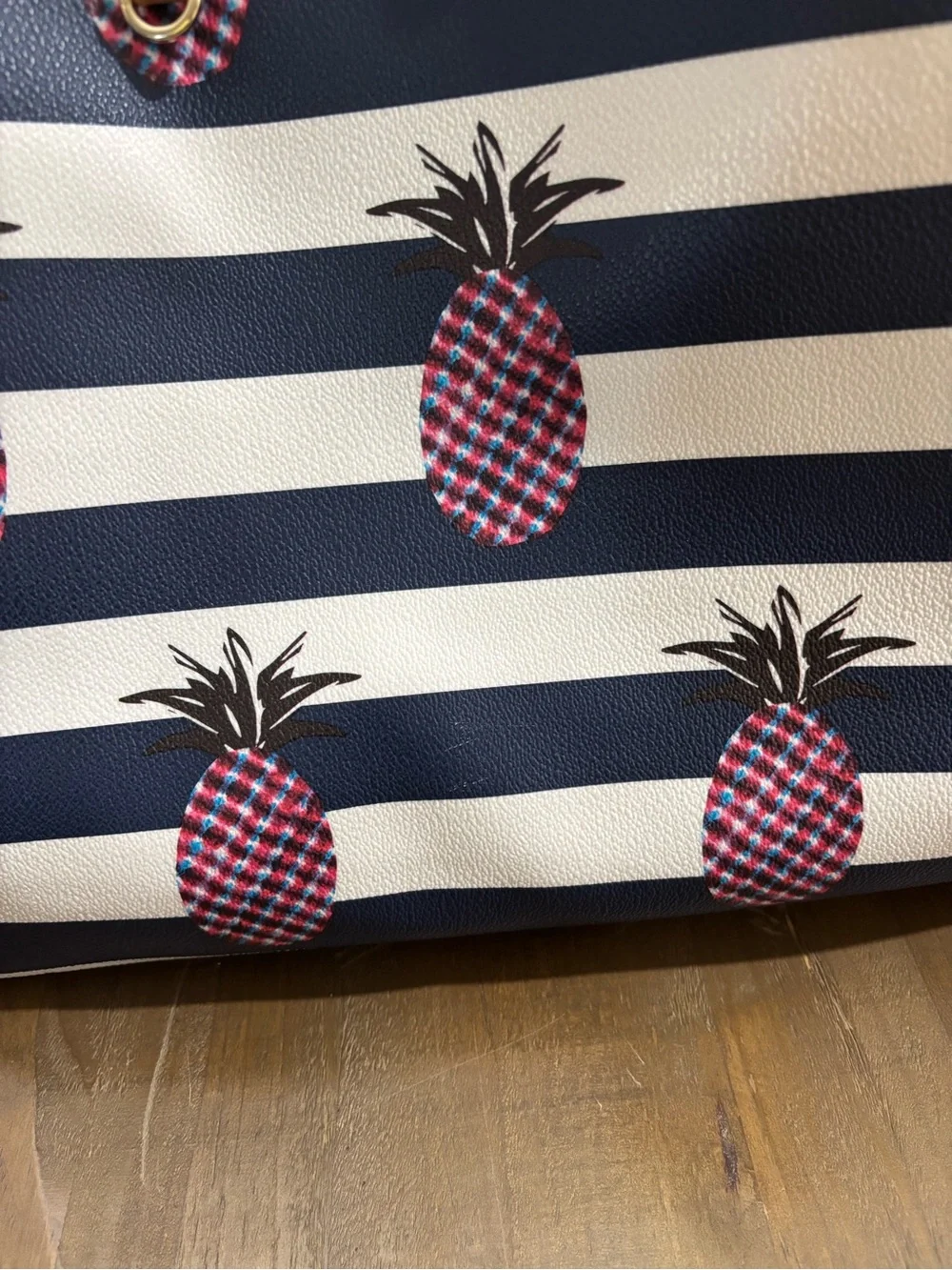 Tory Burch Kerrington Striped Pineapple Tote